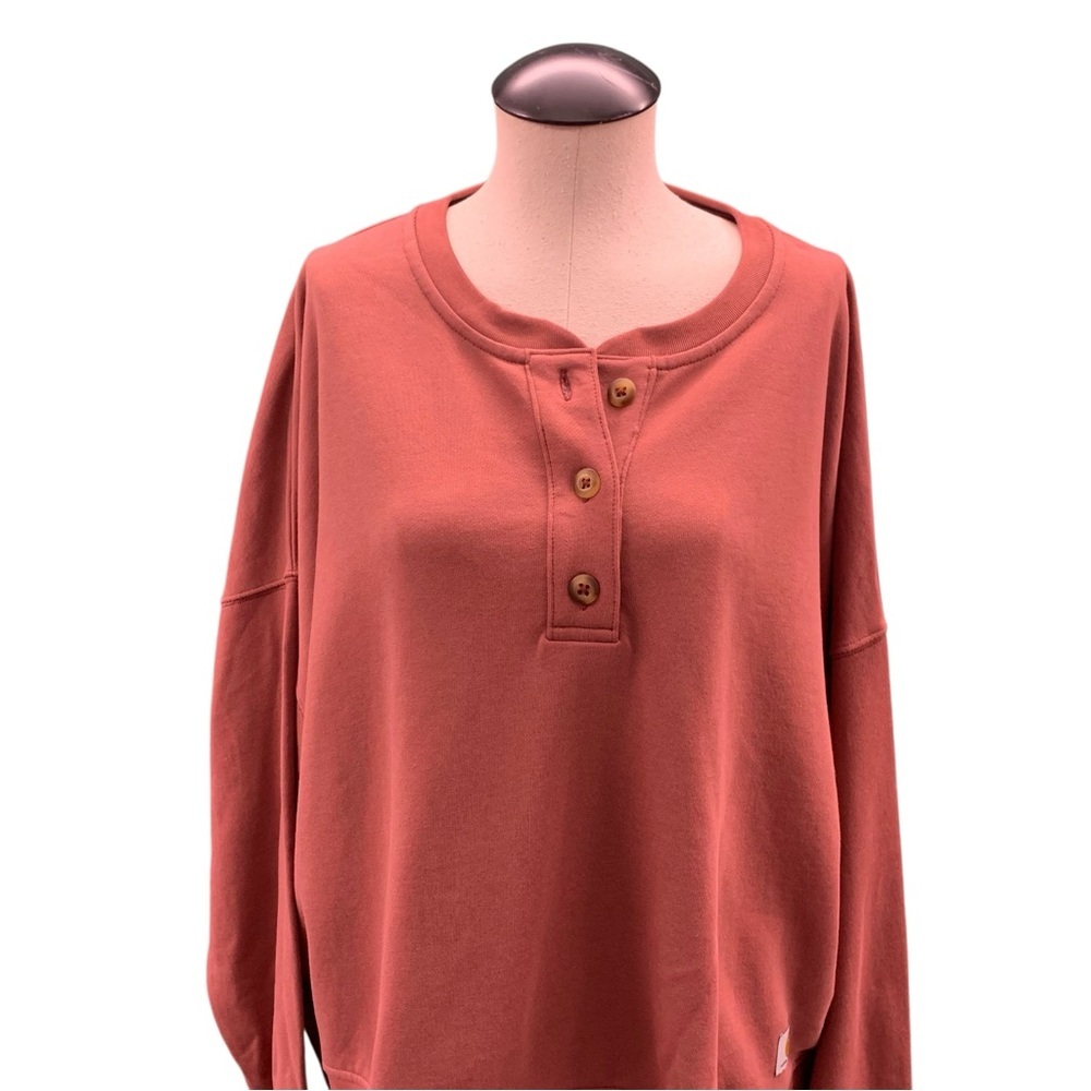 CARHARTT Loose Fit Midweight French Terry Henley Sweatshirt XL